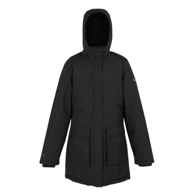 Womens waterproof hooded jacket Regatta Voltera Noir Female 42