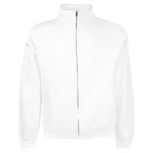 Fruit Of The Loom Mens Sweatshirt Jacket (2XL) (White)