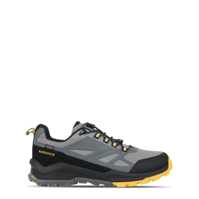 Karrimor Monti Waterproof Walking Shoes Mens Grey/Mustard male 7 (41)