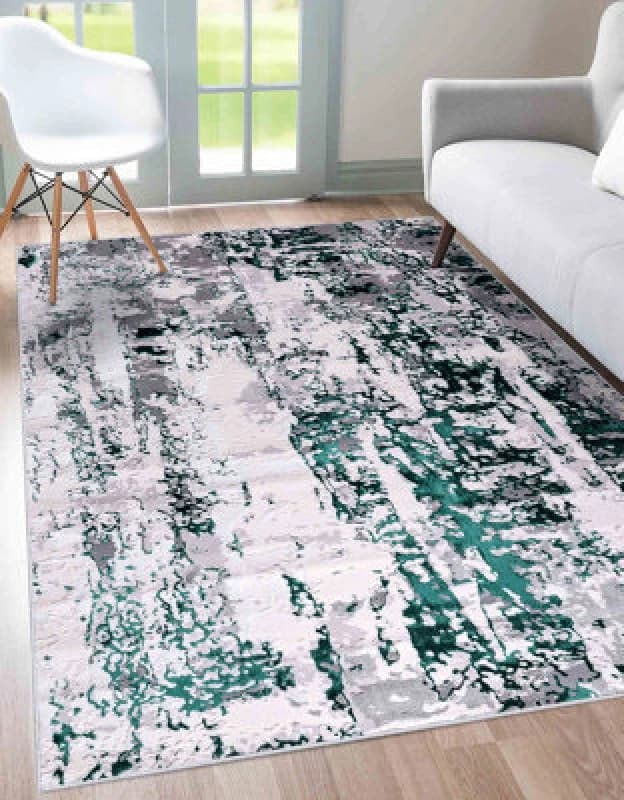 Smart Living Smart Living Modern Emperor Thick Area Rug for Bedroom, Living Room, Hallway Runner in Aqua Size: 200cm x 290cm Aqua 200cm x 290cm Unis