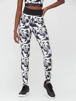 Pink Soda Scribble Leggings - Black/White