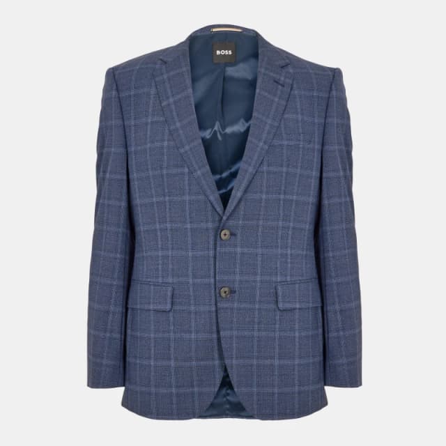 Boss Mens Jasper Suit Jacket Open Blue male 38 (48)