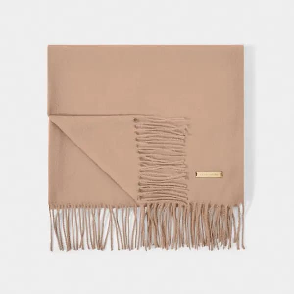 Katie Loxton Tan Plain Blanket Scarf KLS522