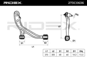 RIDEX Suspension arm CHRYSLER,DODGE 273C0636 04766542AA,04766542AD,4766542AA 4766542AC,4766542AD,K04766542AA,K04766542AC