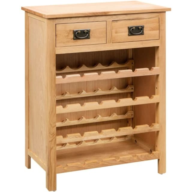 VIDAXL Wine Cabinet 72x32x90cm Solid Oak Wood Vidaxl 247043