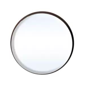 Interiors By Premier Discus Round Wall Mirror in Black - Medium