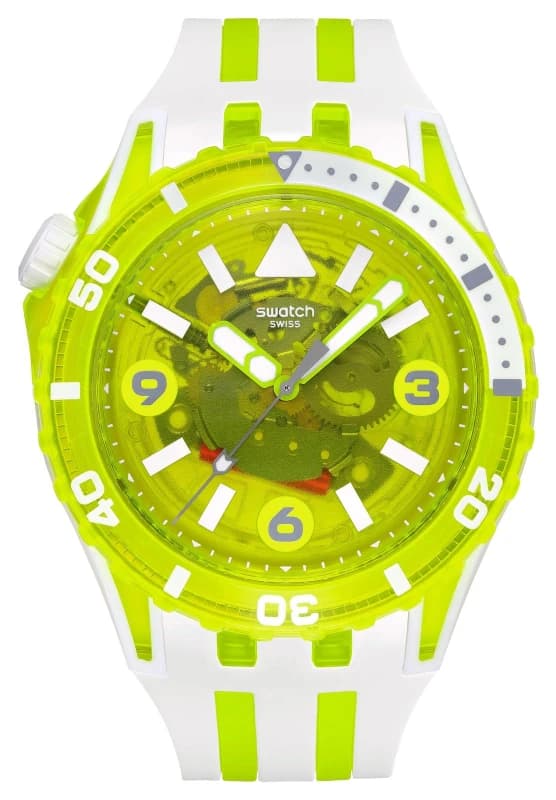 Swatch SSCU09J100 SCUBAQUA Egg YOLK (44mm) Transparent Watch