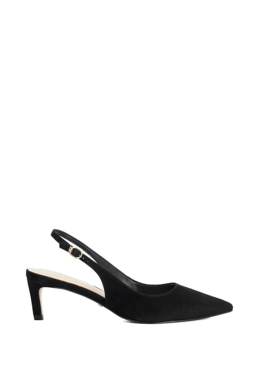 Dune London Womens Wide Fit 'Celinna' Suede Strappy Heels in Black Size: 6 Black Female 6