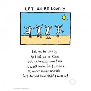 Edward Monkton Let Us Be Lovely Limited Edition Fine Art Print