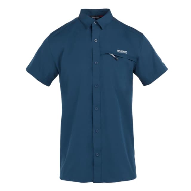 Regatta Travel Packaway Short Sleeve Shirt - Blue Blue M