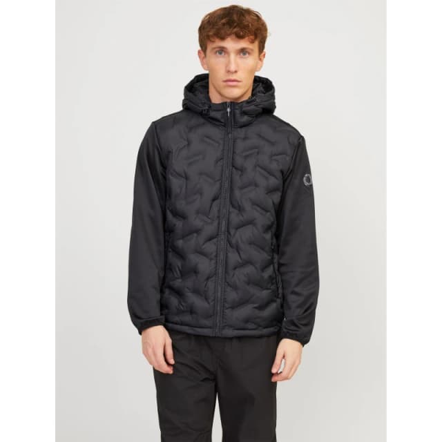 Jack and Jones Mens Lightweight Hybrid Jacket Black male S