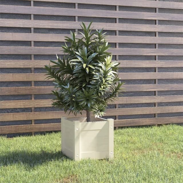 VIDAXL Garden Planter White 31x31x31cm Solid Pinewood Vidaxl 8720286773109