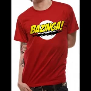 Big Bang Theory - Bazinga Mens X-Large T-Shirt - Red