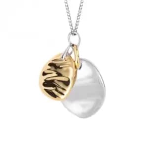 Ripple Effect Plain Disc Yellow Gold Pendant P5250