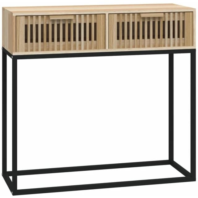 VIDAXL Console Table 80x30x75cm Engineered Wood and Iron Vidaxl 8720845726171
