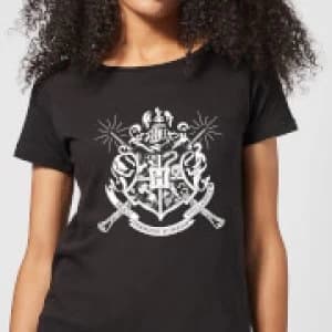 Harry Potter Hogwarts House Crest Womens T-Shirt - Black