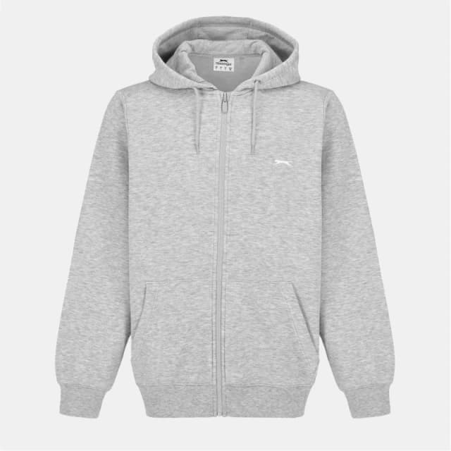 Slazenger Borg Lined Fleece Hoodie Mens Grey Marl male S