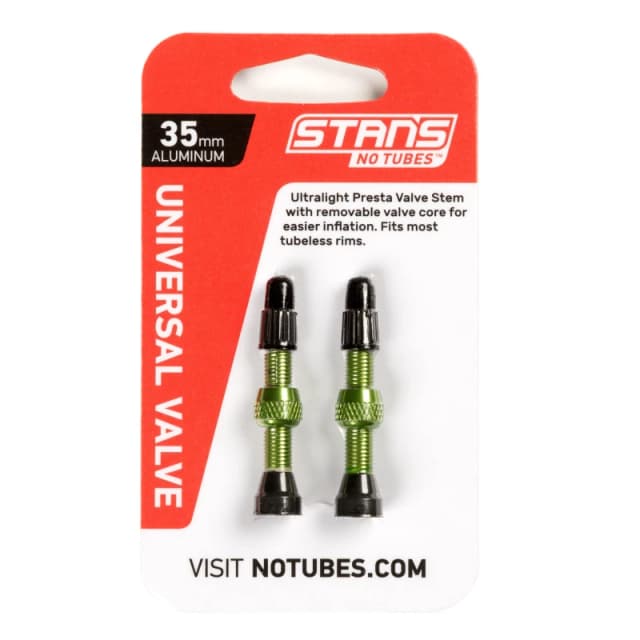 Stans NoTubes VALVE STEM PAIR UNI AL PRESTA Green unisex 35mm