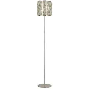 Searchlight BIJOU - 1 Light Chrome Floor Lamp with Crystal Glass