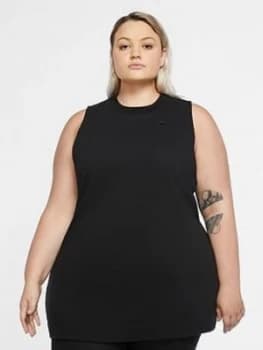 Nike NSW Tunic Top (Curve) - Black, Size 22-24=2X, Women