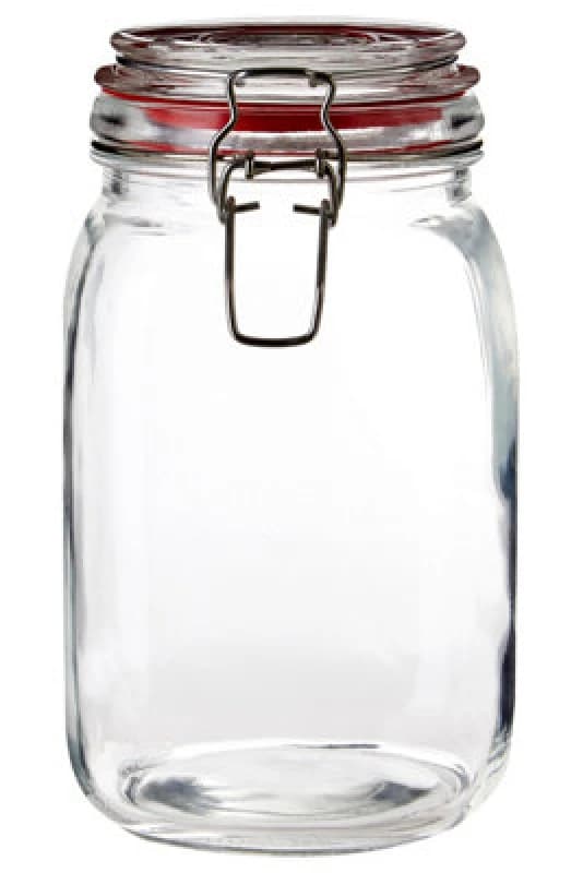 Premier Housewares Square Deli 1500ml Deli Jar Clear