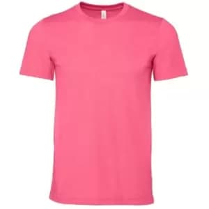 Bella + Canvas Adults Unisex Heather CVC T-Shirt (XL) (Pink Heather)