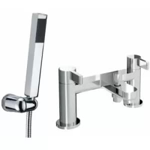 Clio Bath Shower Mixer Tap Modern Chrome And Wall Mounted Shower Head - Bristan