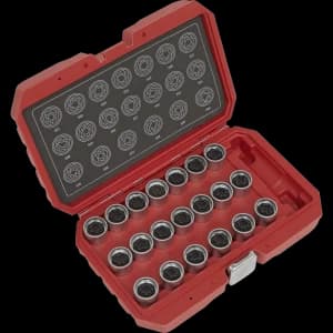 Sealey 20 Piece Locking Wheel Nut Key Set for VAG