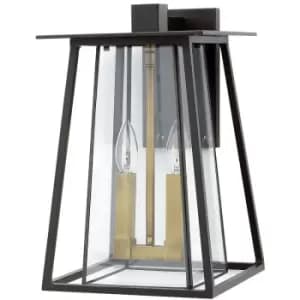 Elstead Walker - 2 Light Large Outdoor Wall Lantern Bronze IP44, E14