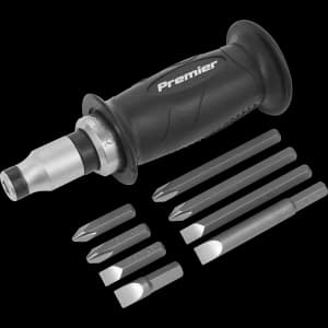 Sealey Hand Impact Driver and 8 Piece Screwdriver Bit Set