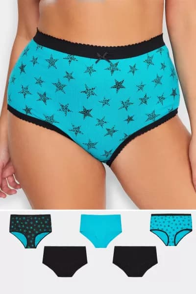 5 Pack Printed Full Briefs