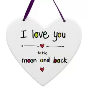 Just Saying Hanging Heart Love/Moon