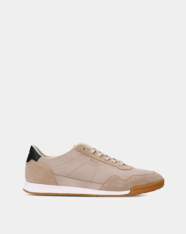 Boss BOSS Titanium Suede Trainer Light Beige - BOSS - Size: 7 Light Beige Male 7 OQ62301