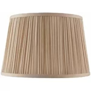 12' Luxury Round Tapered Lamp Shade Beige Pleated Organza Modern Elegant Drum