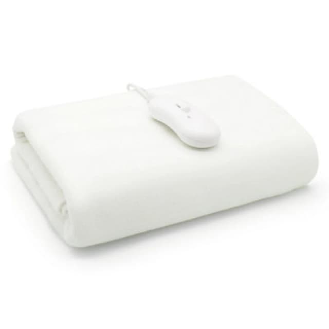 Home Republic Thermal Cosy Energy Efficient Heated Blanket - Faux Fur, Machine Washable Winter Warming Electric Throw - Single Bed, White