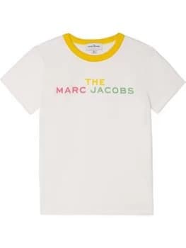 Little Marc Jacobs Girls Organic Cotton Jersey Logo T-Shirt - White