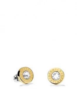 Tommy Hilfiger Gold Tone Crystal Set Ladies Stud Earrings