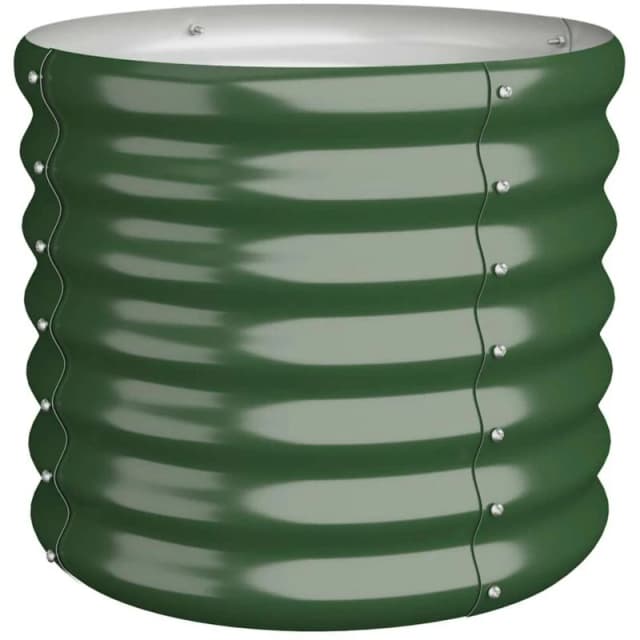 VIDAXL Garden Planter Powder-coated Steel 40x40x36cm Green Vidaxl 8720286855461