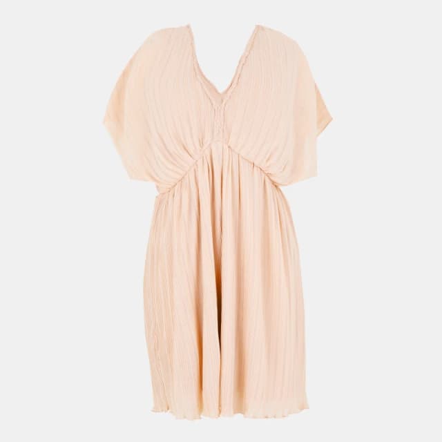 French Connection Womens FC Chathia V-Neck Mini Dress Ballet Pink female 10 (S)