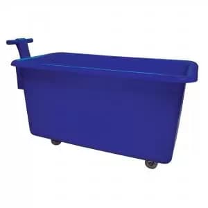 Food Grade Mobile Tapered Truck with Handle 455L Blue GC180455HBlue