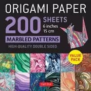 origami paper 200 sheets marbled patterns 6 15cm tuttle origami paper high