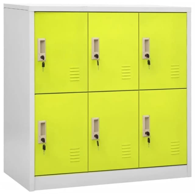 VIDAXL Locker Cabinet Light Grey and Green 90x45x92.5cm Steel Vidaxl 8720286566480
