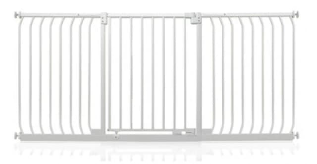 Safetots Elite Pressure Safety Gate, 188Cm - 197Cm, Matt White, Pressure Fit Stair Gate