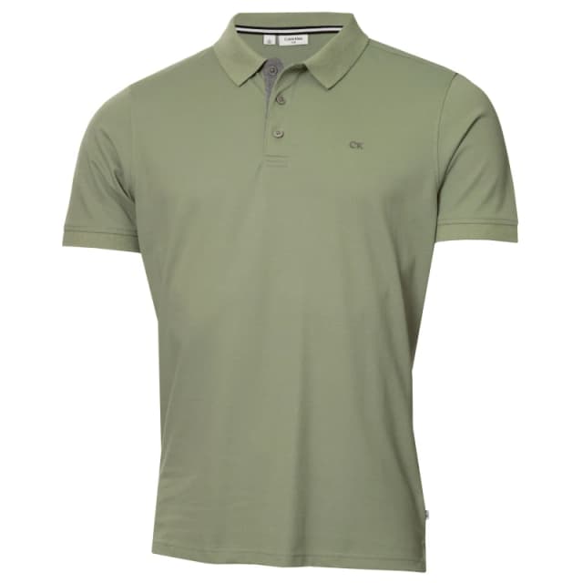 Calvin Klein Golf Mens Short Sleeve Performance Polo Shirt Sage male Small