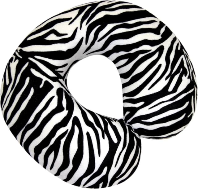 Aidapt Memory Foam Neck Cushion Black and White Zebra White