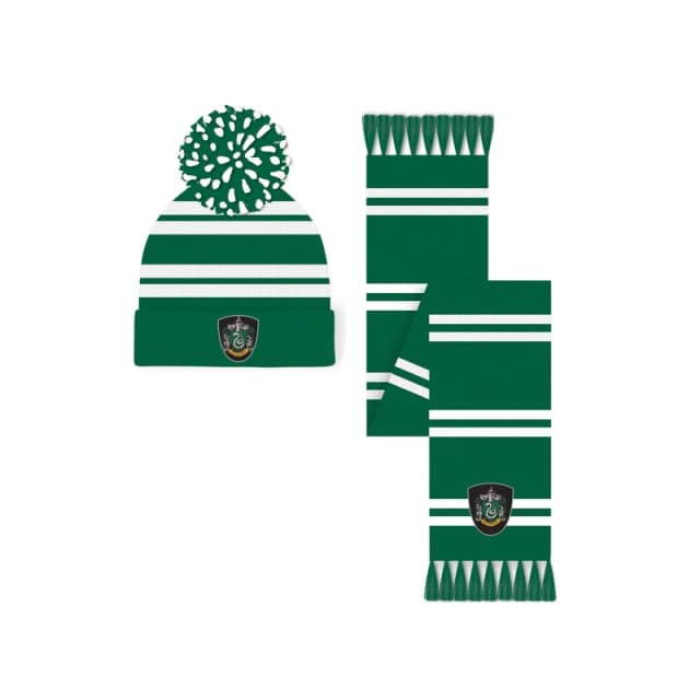 Harry Potter Slytherin Hat And Scarf Set Green unisex