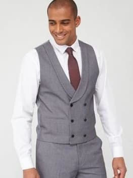 Skopes Double Breasted Harcourt Waistcoat - Silver