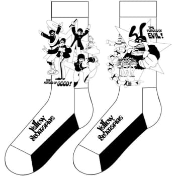 The Beatles - Good V Evil Unisex UK Size 7 - 11 Ankle Socks - White