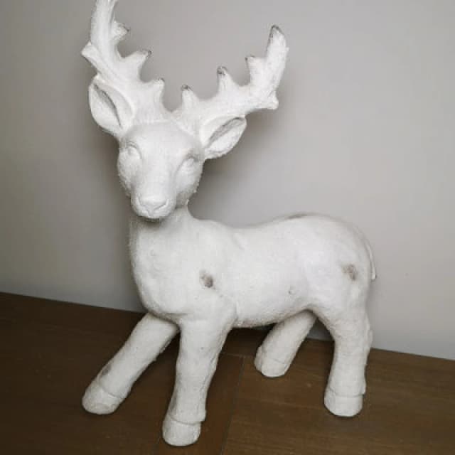 Samuel Alexander 52Cm Snow Effect Standing Pot Reindeer Christmas Ornament