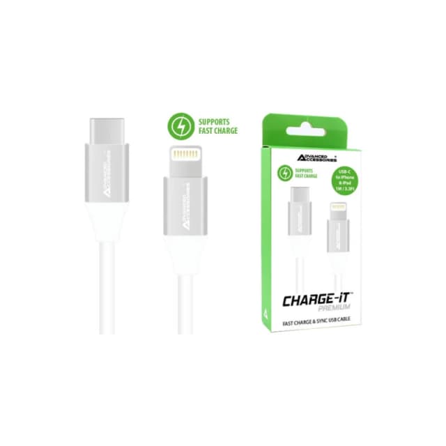 AdvancedAccessories CHARGE-IT Premium 1 Metre USB-C to Lightning Cable